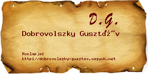 Dobrovolszky Gusztáv névjegykártya