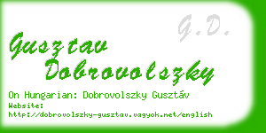 gusztav dobrovolszky business card